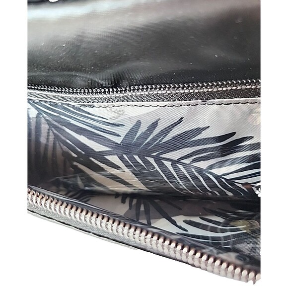 Lug Flatbed Slim Cosmetic Case Bag Metallic Black Travel Cruise Organizer Craft - Picture 12 of 16